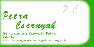 petra csernyak business card
